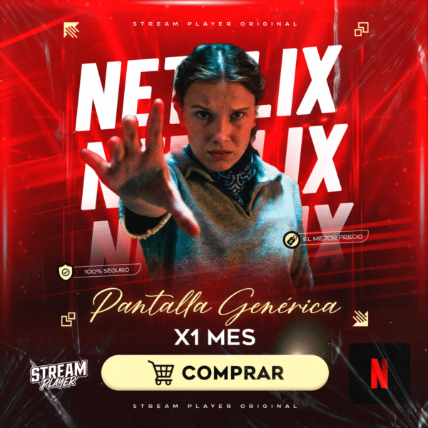 Pantalla Netflix Premium – 1 Mes (30 Días)